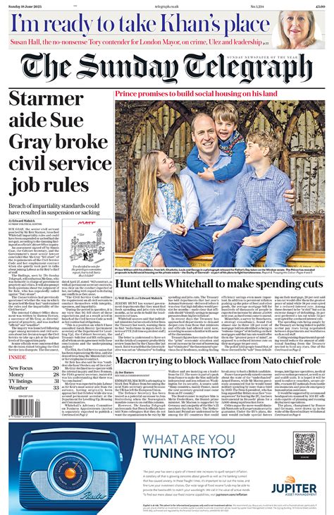 Newspaper Headlines William To End Homelessness And More Partygate