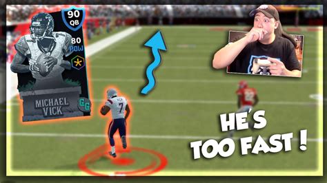 90 Ovr Michael Vick Gameplay Hes A Cheat Code Madden Mobile 21