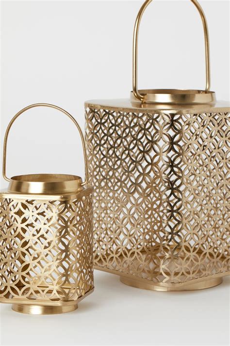 Lanterna Para Vela Em Metal Dourado HOME H M PT 2 Em 2020