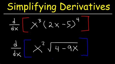 Simplifying Derivatives Youtube