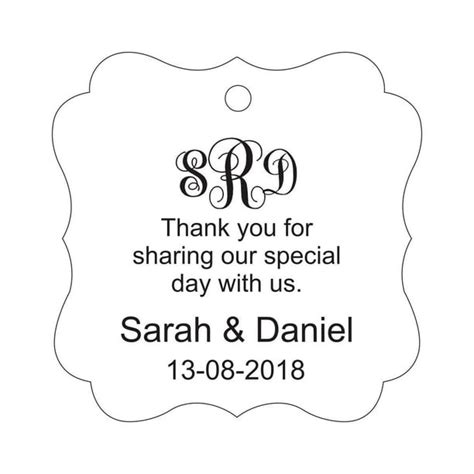 Darling Souvenir Thank You For Sharing Our Special Day Custom Monogram