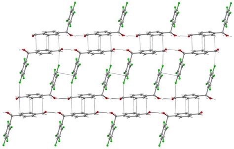 The Stacked Hydrogen Bonded Chains Further Interdigitate Viewed