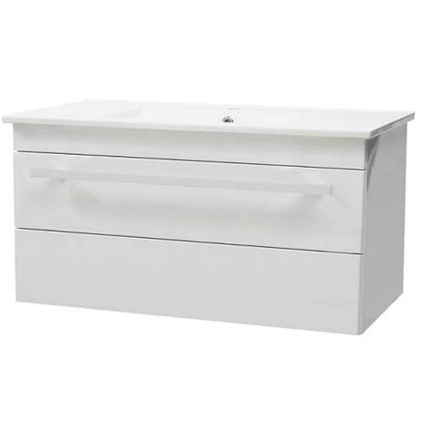 Mm Vanity Units White Gloss Mm Wall Mounted Vanity Unit Basin