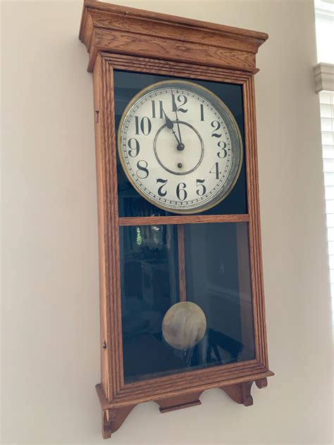 Value Of 1910 Oak Regulator Wall Clock Made By Sessions Of Ct Antique