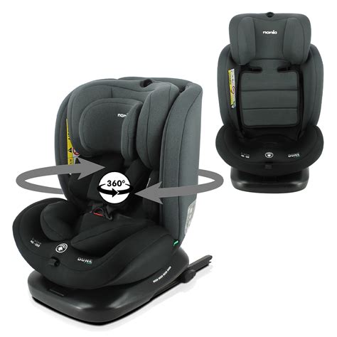 Siège auto ISOFIX 40 150 cm Pivotant 360 Nania Dune Gris Noir Siège