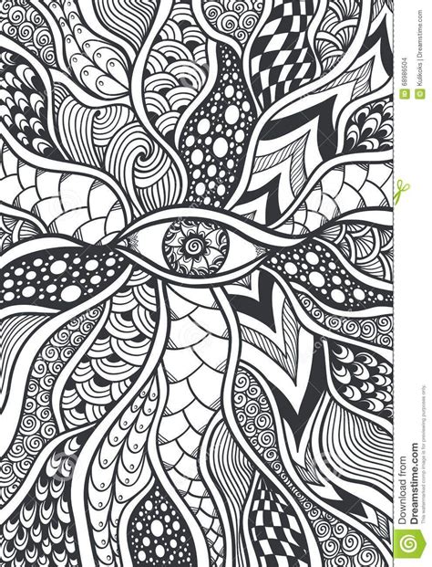 Zentangle Doodle Coloring Pages 7440 Hot Sex Picture