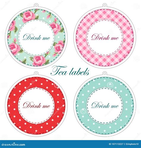 Tea Party Printables As Tea Labels Cupcake Toppers Or Tags In Shabby