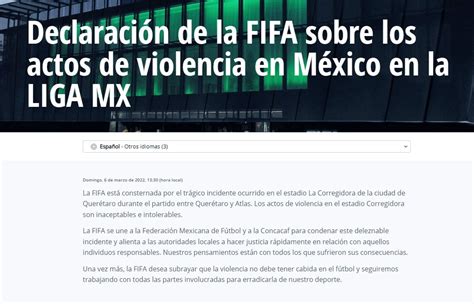 Ahora Noticias On Twitter 🔴 Ahora ⚽️ La Fifa Condena Los Actos De