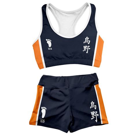 Haikyuu Swimsuits Team Karasuno Active Wear Set Fdm3107 Anime Swimsuits