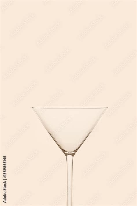 Martini Glass Creating Optical Illusion Of Nude Female Body With Pubic Area And Vulva Stock