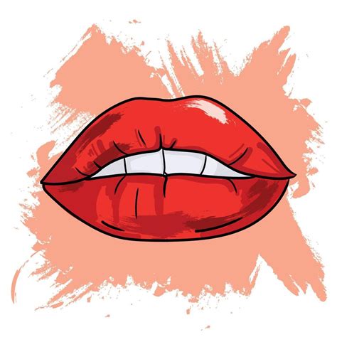 Ilustración De Dibujo De Dibujos Animados De Labios Sexy Labios