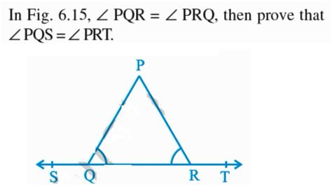 In The Given Figure Angle Pqr Angle Prq Then Prove That Angle Prs