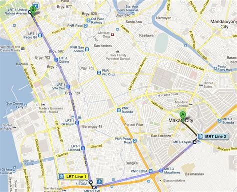 Pnr route map metro manila - Metro manila direction map (Philippines)