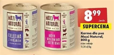 Promocja Karma Dla Psa Indyk I Wo Owina Z Batatami Maxi Natural W Biedronka