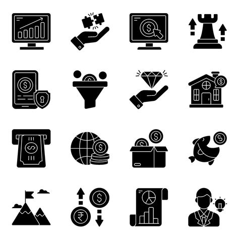 Pack Of Finance Flat Icons Vector Art At Vecteezy