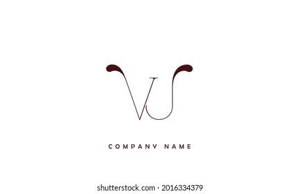 Vu Uv Alphabets Letters Logo Monogram Stock Vector Royalty Free