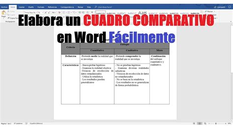 Como Hacer Un Cuadro Comparativo En Word Sexiezpix Web Porn