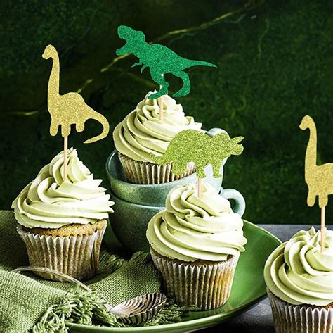 Dinosaur Cupcake Toppers Jurassic Park Cupcake Toppers For Dinosaur Themed Birthday Party Buy