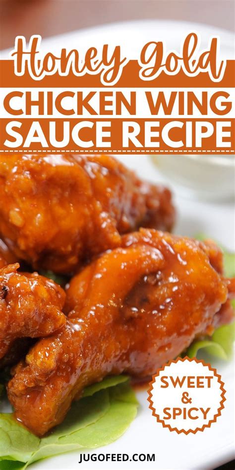 Honey Gold Chicken Wing Sauce Recipe On A Plate With Lettuce