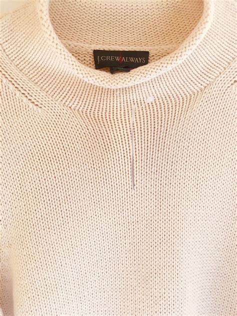 Nwt Jcrew Womens 1988 Rollneck Sweater In Cotton Warm Ivory L Ebay