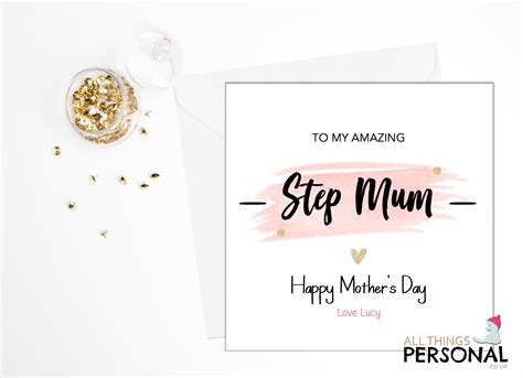 Step Mum Mothers Day Card Stepmom Mothers Day Card Step Mum Step