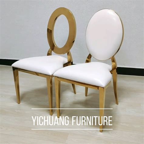 Ycx Ss26a Yichuang Round Back Gold Stainless Steel Hotel Wedding Chair