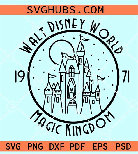 Walt Disney World Castle Magic Kingdom 1971 SVG, Walt Disney World Svg