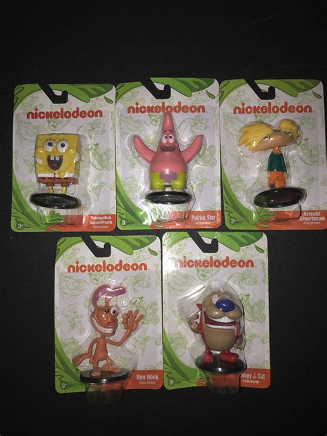 2020 Nickelodeon Figurines Complete Set Of 5 New Sealed Kids Party