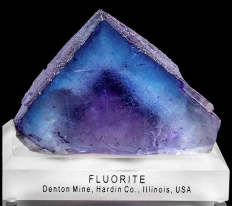 Museum Quality Blue Fluorite With Purple Phantom Zoning Denton Mine