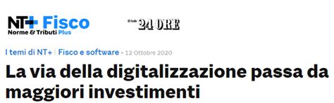 La Via Della Digitalizzazione Passa Da Maggiori Investimenti NORME E