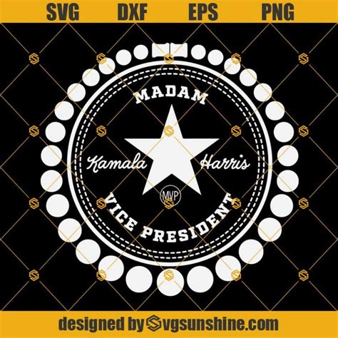 Madam Vice President SVG Kamala Harris SVG Chucks And Pearls All Star