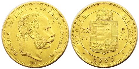 8 forint 1880 KB Ferenc József kis fejes R Zomi Numizmatika