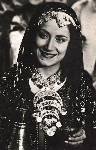 The Great Egyptian Actress Asmahan In A Classic Assiut Robe And Dowery