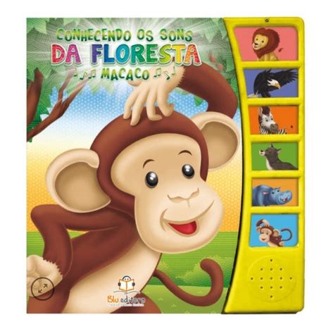 Livro Infantil Educativo Musical Os Sons Da Fazenda Macaco Shopee Brasil