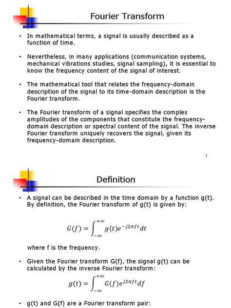 6 FourierTransform | PDF | Fourier Transform | Spectral Density