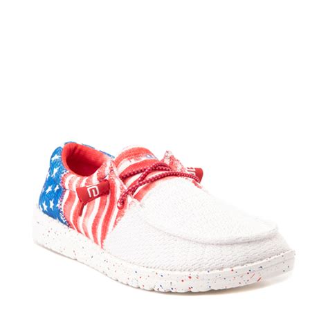 Womens Hey Dude Wendy Sox Americana Slip On Casual Shoe Star Spangled In 2022 Casual Shoes