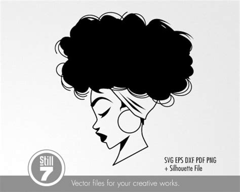 Black Woman Svg Headwrap Svg Svg Cutting File Eps Dxf Etsy