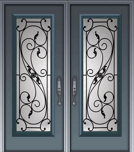 Wrought Iron Glass Door Inserts — Distinctive Glass Inserts Wrought Iron And Decorative Glass