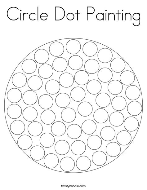 Circle Dot Painting Coloring Page Twisty Noodle Do A Dot Preschool Crafts Dot Worksheets