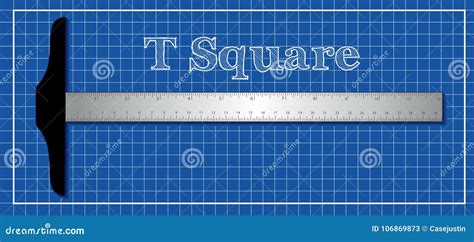 Drafting T Square for Architecture, Engineers, Science Stock Illustration - Illustration of ...