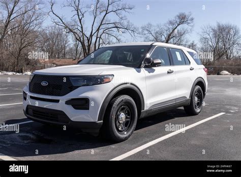 Plainfield Circa February 2022 Ford Police Interceptor Utility On Display The Ford Police