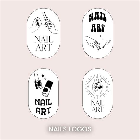 Premium Vector Logos de uñas minimalistas