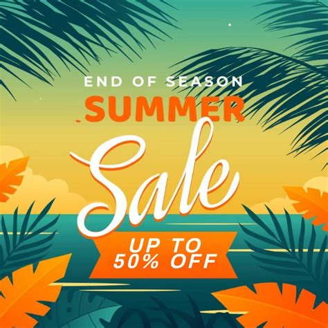 End Of Summer Sale Design Template Postermywall