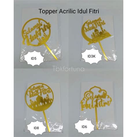 Jual Topper Acrilic Idul Fitri Aneka Bentuk 1pcs Shopee Indonesia