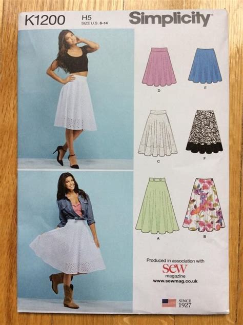 Circle Skirt Pattern Sizes 6 8 10 12 14 UNCUT Simplicity K1200 Etsy