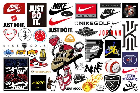 Nike Logo and Brand Vector Collection Editorial Image - Illustration of background, fitness ...