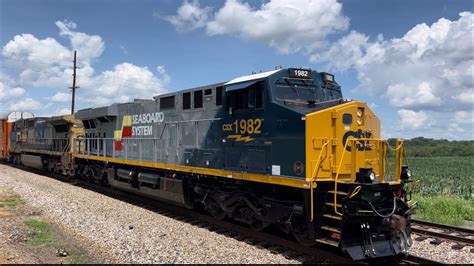 CSX FRESH Seaboard Heritage Unit 1982 Leads Priority Intermodal I025 At