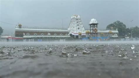 Heavy Rain Lashes Tirumala Low Lying Areas Inundated