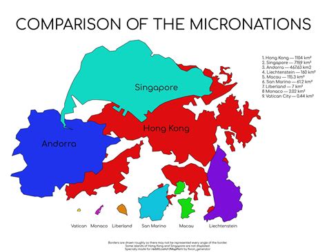 Comparison Of The Micronations [2453x1896] Mapporn