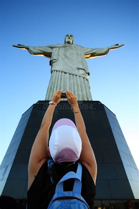 Corcovado Rio De Janeiro De La Estatua Del Redentor De Cristo Imagen De